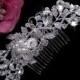 SALE - Swarovski Crystal Comb , Bridal Wedding Comb , Rhinestone Headpiece , Bridal Hair Accessories , Wedding  Rhinestone Comb , Prom Hair