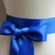Royal Blue Satin Sash Belt - Double Faced Satin Ribbon Sash - Beach Summer Wedding - Bridal Bridesmaids Flower girl Sashes - Many Colors
