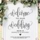Welcome Wedding Sign, Welcome Wedding Printable, Wedding Sign, Wedding Poster Board, DIY, Template, PDF Instant Download 