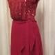 Vintage Made in Australia Sexy 70s Ricki Renee Sydney Red Sequin Formal Prom Bridesmaid Dress