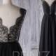 2016 Black Chiffon Bridesmaid Dress Long, Lace Wedding Dress, A Line Deep V Neck Prom Dress, Women Formal Dress Floor Length (H295)