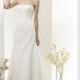 Elegant A-line Detachable Spaghetti Straps Sweep/Brush Train Lace Wedding Dresses - Dressesular.com