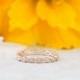 Art Deco Wedding Band, Full Eternity Ring, Wedding Ring, Milgrain Ring, Marquise Ring, Diamond Simulants, Rose Gold Plated, Sterling Silver