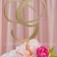 One Initial Cake Topper - One Letter Cake Topper - Gold - Silver -DIY