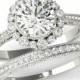 1 Carat Forever One Moissanite & Diamond Bridal Set, Vintage Moissanite Wedding Sets, Art Deco Inspired Bridal Sets, Engagement Sets 14k