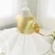 HOT!! Bling Gold Top Toddler/Infant/Baby/Newborn Flower Girl Dress, Glitz Pageant Dress, Tutu Dress, Birthday Dress, PD013