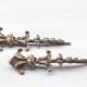 Antique hair pins bridal brass bobby pins bronze hair slides vintage style wedding hair accessories French rococo