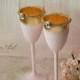 Wedding Champagne Flutes Wedding Champagne Glasses Toasting Flutes Gold Blush Wedding