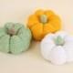 Crochet pumpkins,  crochet amigurumi,  crochet vegetable,  autumn decor, green, yellow and white pumpkins, halloween decor