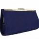 True blue wedding clutch/ Something blue/ Bridal accessory purse/ Bridesmaids gift purse idea/ Autumn wedding bag/ Evening purse/Custom made