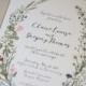 Wildflower Wedding Invitation set, Floral, Garden, calligraphy