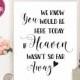We Know You Would Be Here Today If Heaven Wasn't So Far Away Wedding memorial sign Memorial sign for wedding reception signs printable