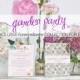 Garden party collection 2015 "FRANCINE" ; wedding stationery design in digital or printed. Rustic, vintage, lace, floral, shabby chic style