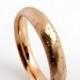 14K Gold Wedding band, Rose gold ring, Wedding band gold, Rough Ring, Rustic Ring, Hammered gold ring, Textured Gold Ring, Matte gold ring