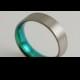 Mens Titanium Ring Apollo Band in Immortal Green with Comfort Fit