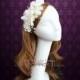 Bridal Flower Comb, Flower Wedding Hair Comb, Ivory Wedding Flower Hair Comb VG1033