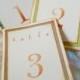 Shabby Chic Blue Vintage Table Numbers - (Sample No. 034)