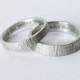 simple engraved wedding rings - handmade hammered silver wedding bands 5mm & 3mm satin finish wedding ring, bark rings -  custom made