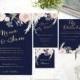 Printable Wedding Invitation Suite - Customizable Wedding Invites - DIY Wedding Invitation Set