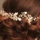 Sale 15% Off Wedding Hair Vine, Gold Bridal Head Piece, Silver Bridal Hair Accessory, Hair Vine
