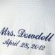 Personalized Robe Bride front & back embroidery Wedding Date and Bride or Mrs. or I Do waffle weave spa robe