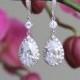 Sparkle filled cz earrings, cubic zirconia earrings, wedding jewelry, bridal jewelry, wedding earrings, bridal earrings