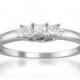 Montebello 14k White Gold 1/4ct TDW Three Stone Princess Cut Diamond Ring (H-I, I1) By Montebello Jewelry