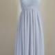 Light Gray Bridesmaid Dress Long Chiffon Light Grey Floor-length Strapless Bridesmaid Dress-Custom Dress