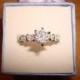 Diamond Cut White Sapphire 925 Sterling Silver Engagement Ring Size 5.75