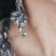 Cornflower earrings in sterling silver - Handcrafted jewelry - OOAK earrings - Nature jewelry - Unique gift for her - fine jewelry