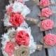 Beautiful coral silk and natural burlap bouquets (listing is for one bridal bouquet, click on "item description" for the rest of my prices)