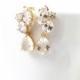 Crystal Bridal Earrings gold, Bridal Cluster Earrings, Bridesmaids Earrings, Crystal Bridal Earrings, Crystal Studs