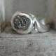 Raw rough-Uncut-Genuine diamond-One of a kind ring-Fine Silver- stack up unisex ring- metalwork