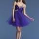 Timeless Purple Short Dave And Johnny 9312 Prom Dress - Cheap Discount Evening Gowns