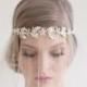 Crystal Ribbon Headband, Wedding Floral Headband, Bridal Rhinestone Headband, Ribbon Headband