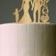 family wedding cake topper with little boy, bride and groom silhouette, rustic cake topper, unique wedding cake topper, Mr and Mrs topper