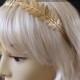 Gold Greek Goddess Laurel circlet (Athena Design, 4 color option) Olive branch Leaf headband vintage 1940 bridal style,larp,elven princess