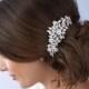 Rhinestone Hair Comb, Pearl Bridal Hair Comb, Vintage Wedding Hair Comb, Bridal Hair Accessory, Bride Headpiece, Bridal Hair Clip ~TC-2228