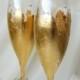 Gold Wedding  Champagne Flutes  Wedding Champagne Glasses  Gatsby Style Wedding Boho Wedding Art Deco Wedding