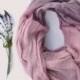 Lavender Scarf - Pure Linen Shawl  - Long Linen Scarf - Lavender Infinity Scarf - Fashion Scarf - Gift- Beach Weddings - Womens Scarf