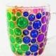 Bubbles Cup Hand Painted Mug Colorful Mug Mosaic Cup Colored Bubbles Mug Bright Mug Multi Colored Mug Handmade Glasses Painted Ceramic Mug