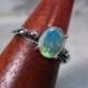 Alternative Engagement Ring, Natural Opal Ring, Opal Engagement Ring, Gemstone Engagement, Opal Promise Ring, Sterling Opal, Art Deco, Bihls