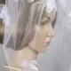 Birdcage Veil, Wedding Veil, Blusher, White Floral Pearl Cage Veil