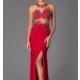 Sleeveless Floor Length Dress with Illusion Bodice - Brand Prom Dresses