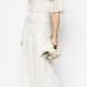 ASOS BRIDAL Iridescent Flutter Sleeve Maxi Dress