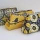 Custom Bridesmaids Gift Clutch in Yellow and Gray Wedding Party Handbag Clutch- Design your Own