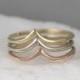 14K Gold Chevron V Ring  - Yellow White or Rose Gold - Wedding Band - Stacking Ring - Minimalist Ring - Geometric Shape - Made in Canada