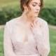 Savannah Top - Wedding Separate - Long Sleeve Lace Wedding Dress - Lace V Neck Top  - Plunge Neck Wedding Dress