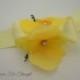 Yellow Orchid Corsage, Wedding Party Gift, Bridesmaids Flowers, Prom, Homecoming