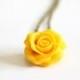 Yellow Rose Necklace -Yellow Pendant, Rose Charm, Love Necklace, Bridesmaid Necklace, Flower Girl Jewelry, Yellow Bridesmaid Jewelry